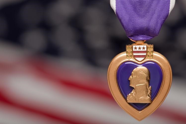 Museum of the American G.I in College Station, Texas - Image of the Purple Heart Medal
