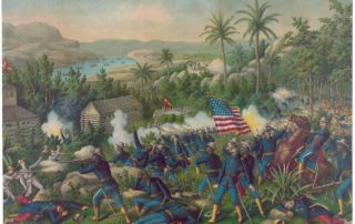 Museum of the American G.I in College Station, Texas - Image of a Painting of the Battle of Las Guasimas near Santiago June 24th, 1898
