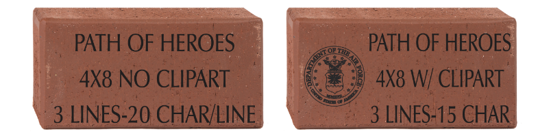 Museum of the American G.I in College Station, Texas - Image of brick samples