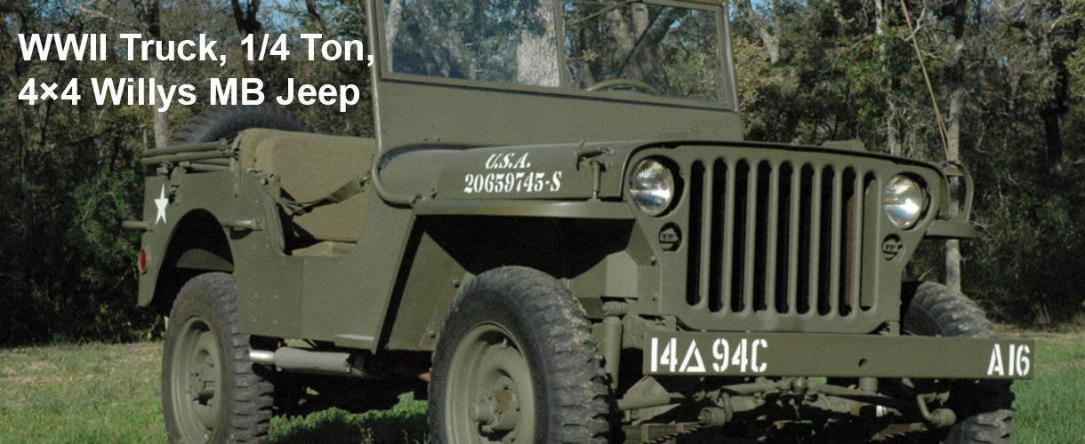 Museum of the American G.I in College Station, Texas - Image of WWII Truck, 1/4 Ton, 4*4 Willys MB Jeep