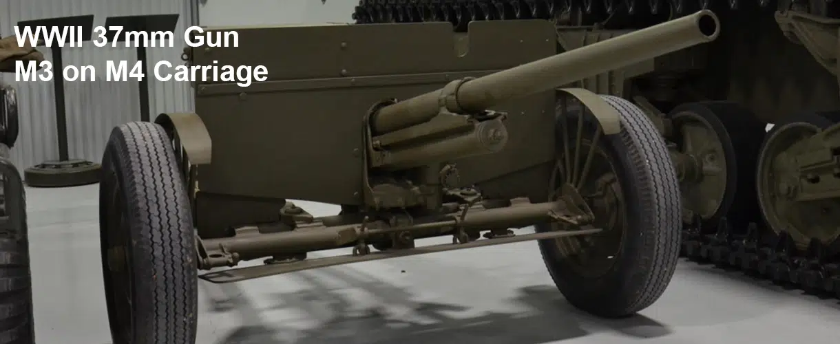 Museum of the American G.I in College Station, Texas - Image of WWII 37mm Gun M3 on M4 Carriage
