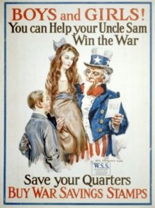 Museum of the American G.I in College Station, Texas - Image of poster saying, Boys and Girls! You can help your Uncle Sam win the war