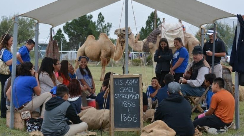 Museum of the American G.I in College Station, Texas - Image of Children learning about Camel Corps Event