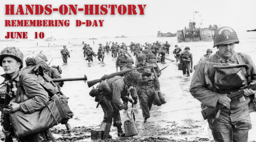 Museum of the American G.I in College Station, Texas - Image of soldiers walking on to a beach during Battle of Normandy