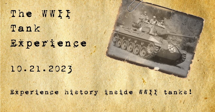 WWII Tank Experience Information with picture of WWII tank